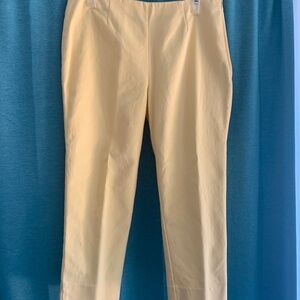 Chico’s Yellow Side Zipper Sz 1.5 Trousers